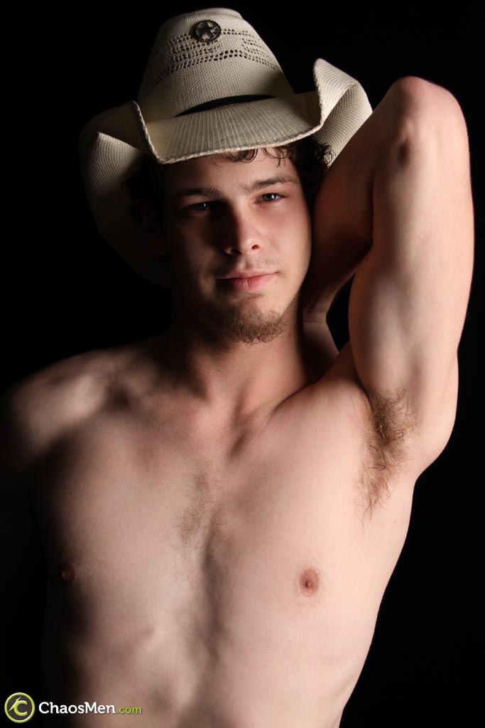Naughty gay cowboy Wyatt shows his dick and body in a sexy solo  