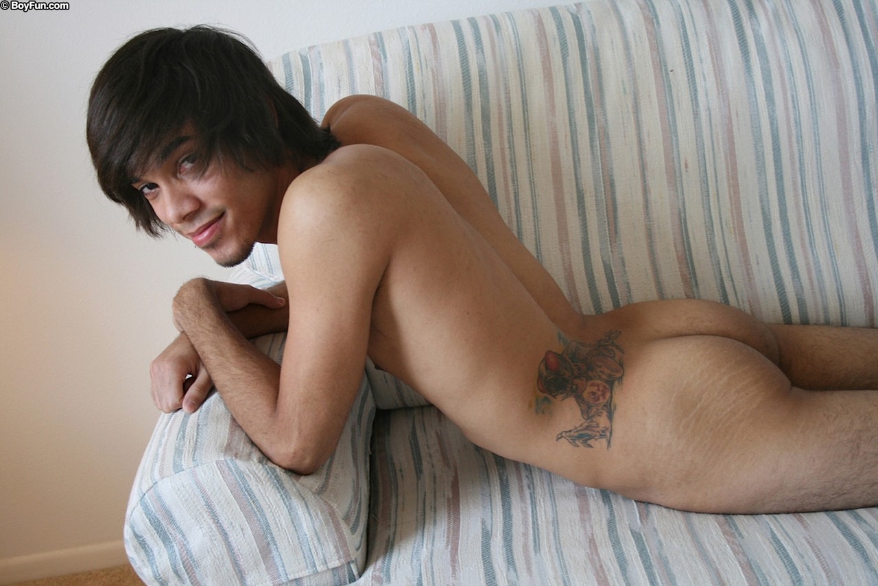 Adorable Caucasian gay boy Remy LeBeau unveils his skinny body & cut dick  