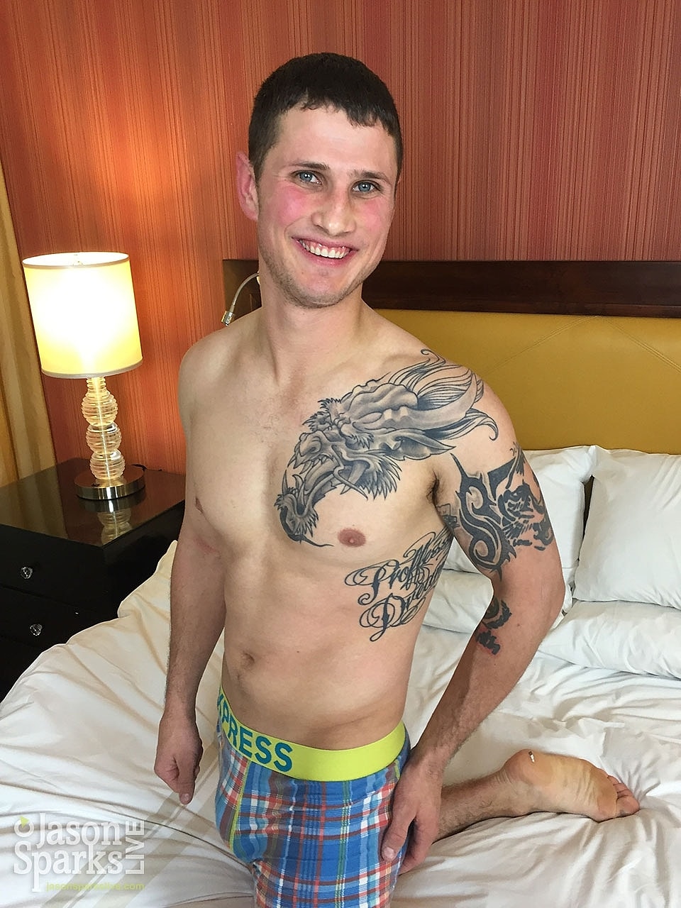 Horny gay friends Cash Lockhart and Nick Haynes bang each other on a bed  