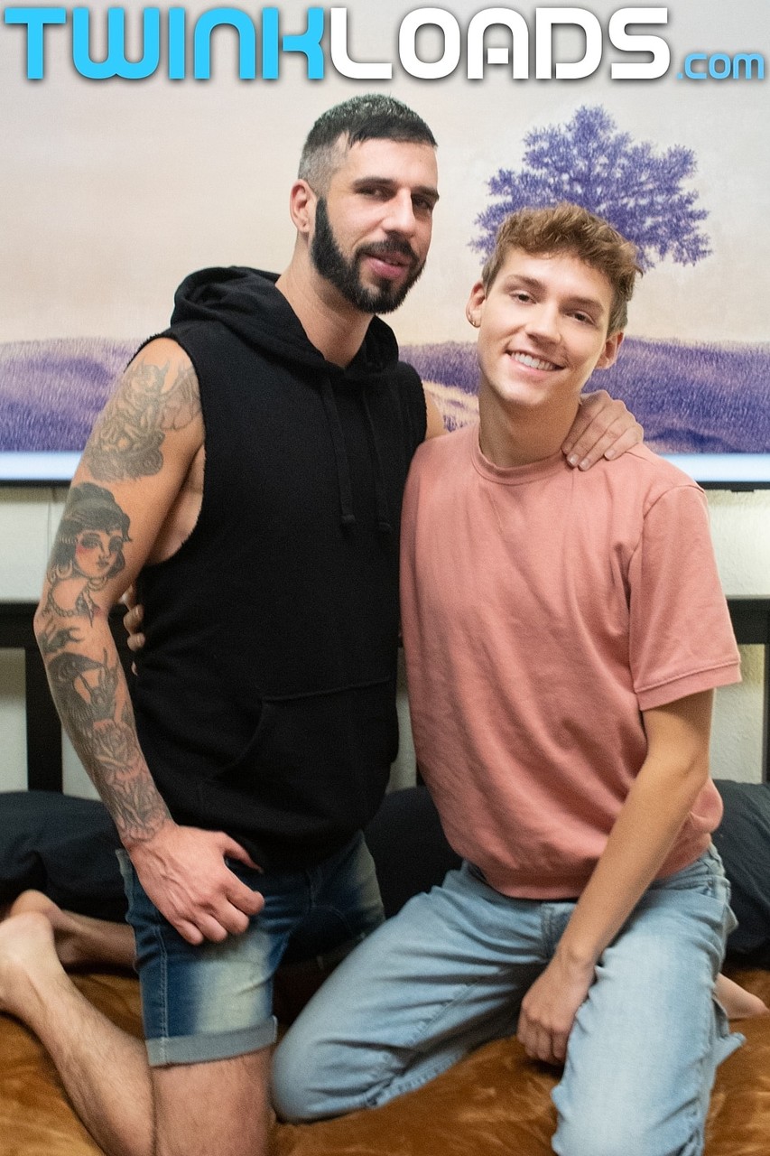 Tall tattooed gay bear gets seduced and fucked by twink Jack Bailey  