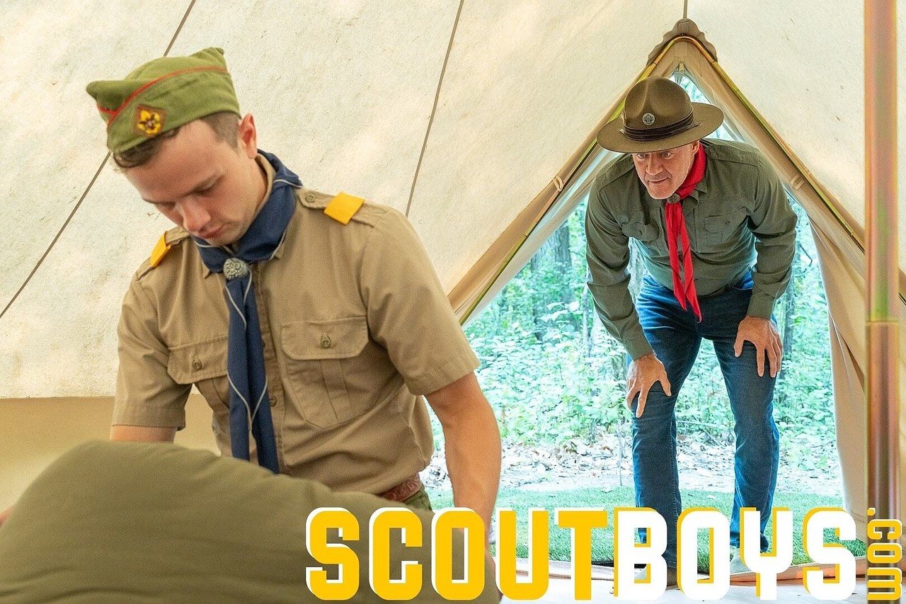 Little twink getting seduced and ass fucked by mature scout Logan