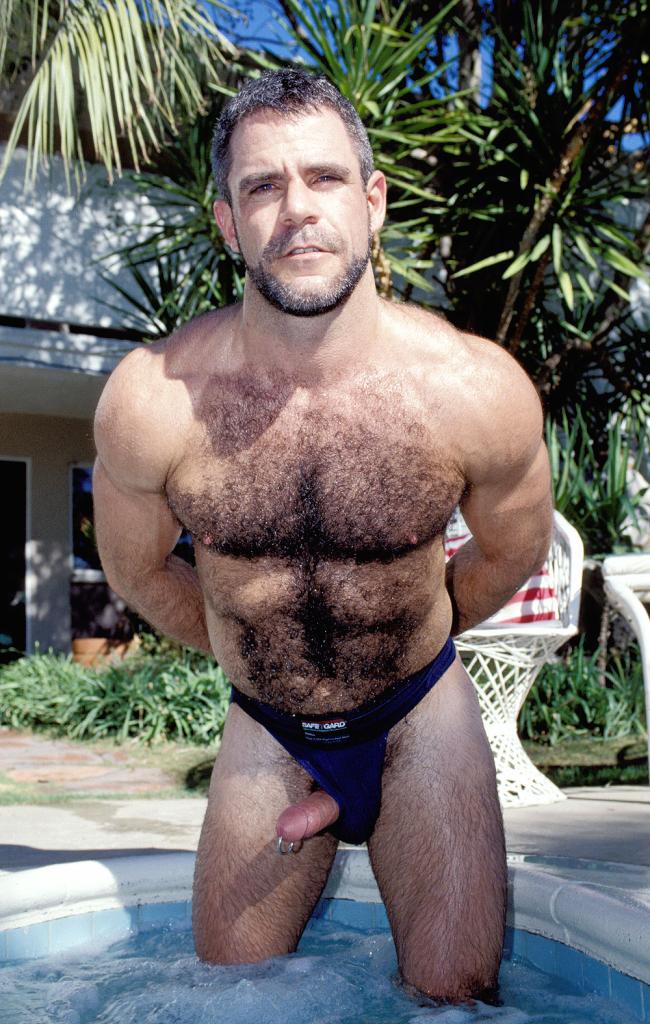 Bear Gay Hunk Jeremy Flaunts His Blue Trunks And Lets Out Hi...  