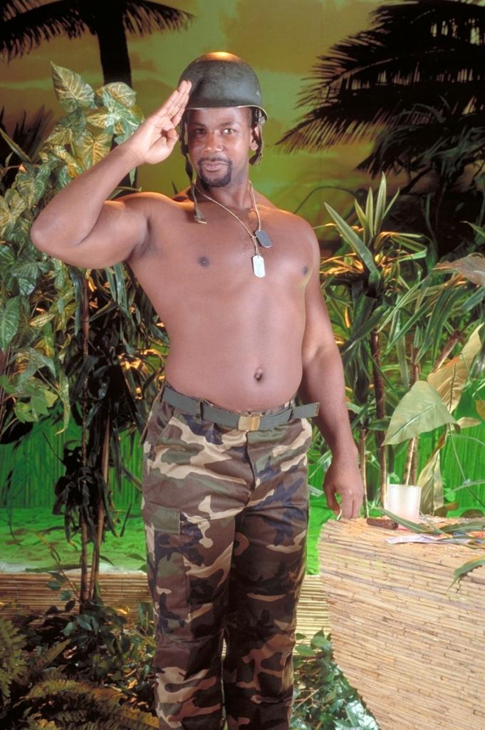 Beefy Black Gay Stan Posing In His Uniform And Bares It All ...  