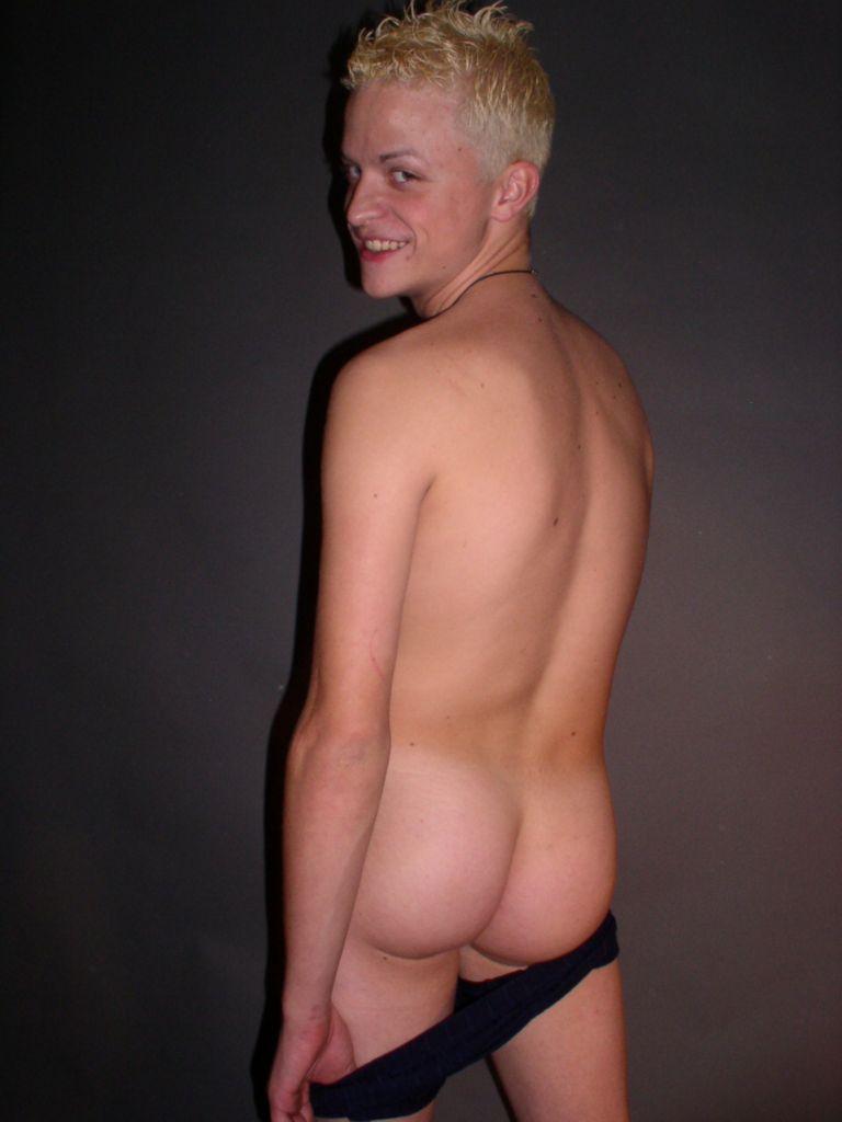 Young Gay With Blonde Hair Does A Striptease To Show Off His...  