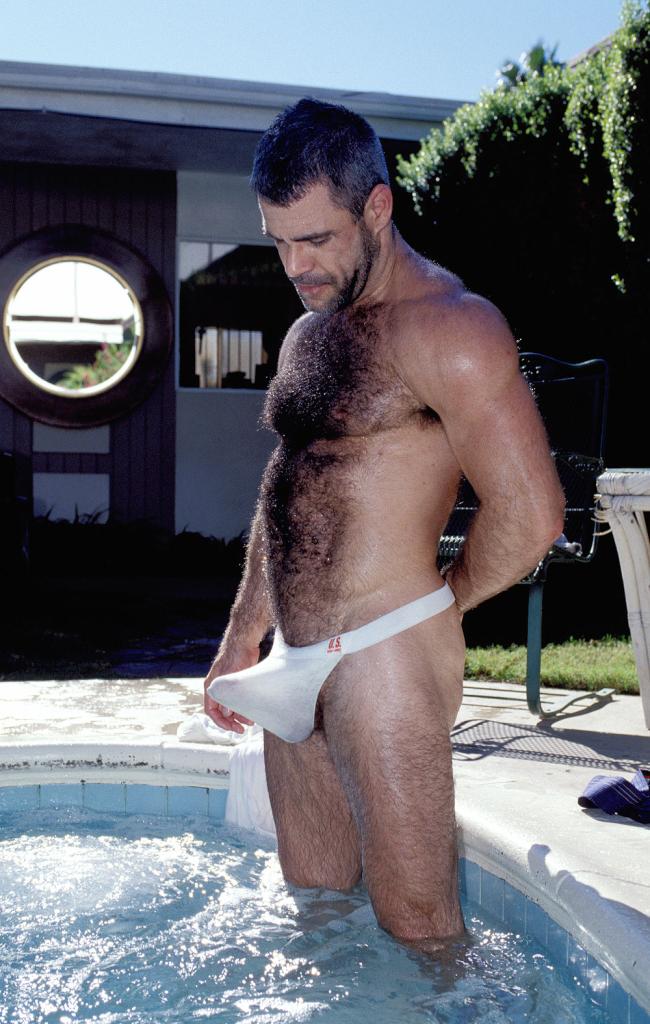 Horny Gay Daddy Welcomes Us Into The Pool And Skinny Dips Li...  