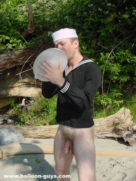 Gay Sailor Blows & Rides A Condom  